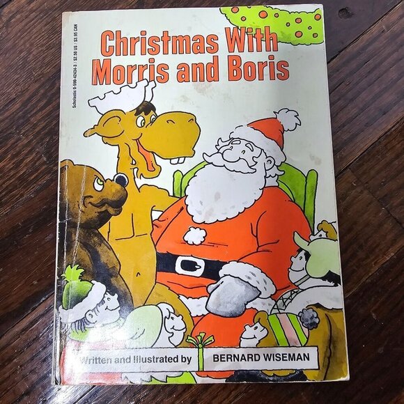 Vintage 1983 80's Christmas With Morris and Boris by Bernard Wiseman Scholastic - Picture 6 of 8